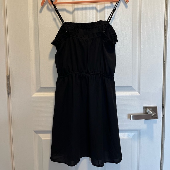 Black Flowy Mini Dress - Picture 3 of 3